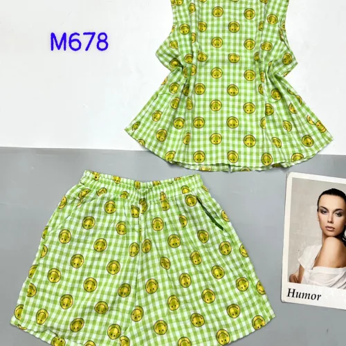 Đồ bộ quần đùi ca rô cotton áo sát nách in nhiều hình khác nhau