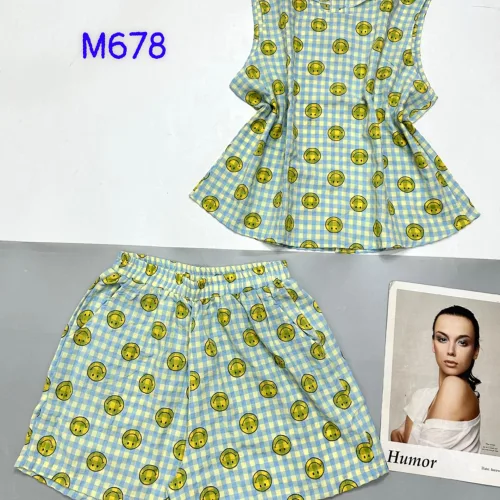 Đồ bộ quần đùi ca rô cotton áo sát nách in nhiều hình khác nhau