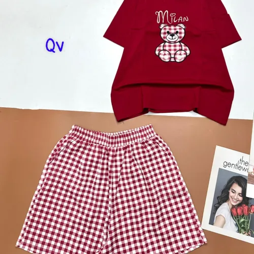 Đồ bộ quần đùi ca rô vuông áo tay ngắn in hình gấu