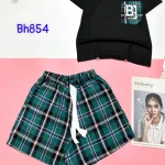 Đồ bộ quần đùi caro áo tay ngắn có túi caro hình
