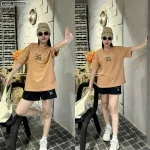 Đồ bộ quần đùi đen áo thun in chữ 96