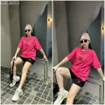 Đồ bộ quần đùi đen áo thun in chữ 96