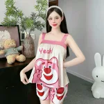 Đồ bộ quần đùi  latin áo dây bản nhiều hình dễ thương