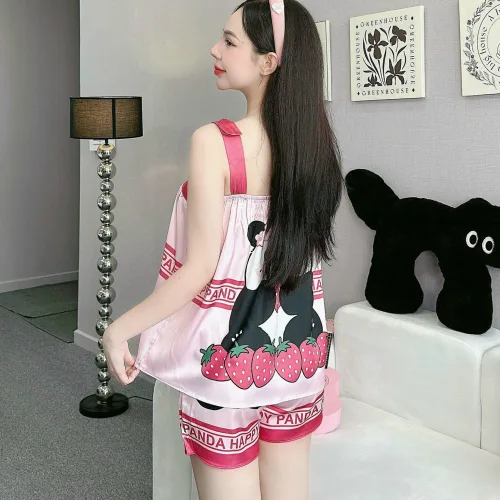 Đồ bộ quần đùi  latin áo dây bản nhiều hình dễ thương