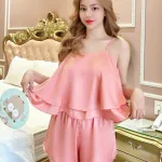 Đồ bộ quần đùi latin áo dây trơn tầng