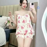 Đồ bộ quần đùi  latin áo hai dây 2 tầng