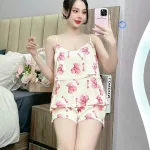Đồ bộ quần đùi  latin áo hai dây 2 tầng