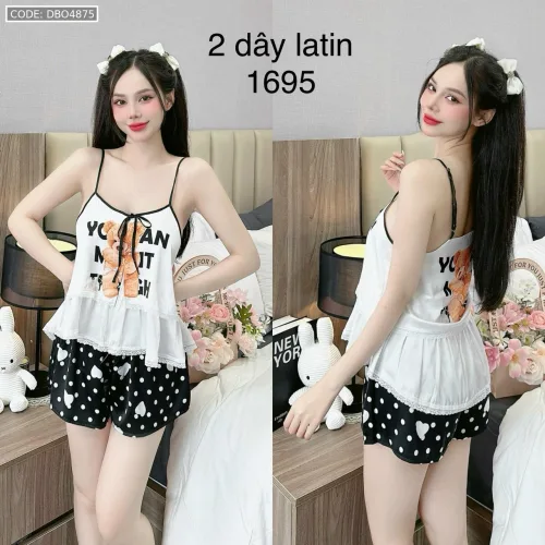 Đồ bộ quần đùi  latin áo hai dây