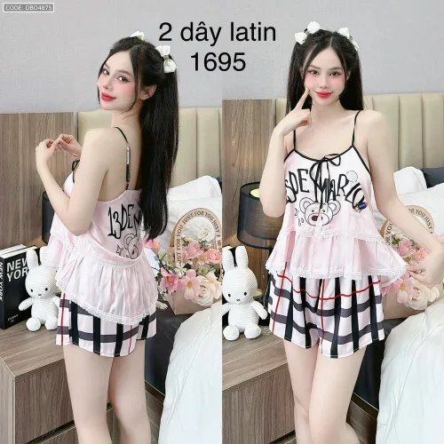 Đồ bộ quần đùi  latin áo hai dây