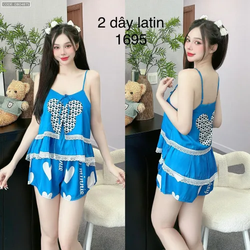 Đồ bộ quần đùi  latin áo hai dây