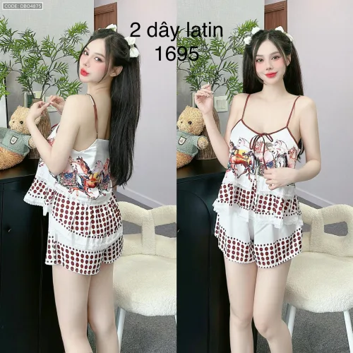 Đồ bộ quần đùi  latin áo hai dây