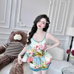 Đồ bộ quần đùi  latin áo hai dây bèo thân áo