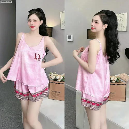 Đồ bộ quần đùi latin áo hai dây in nhiều hình khác nhau