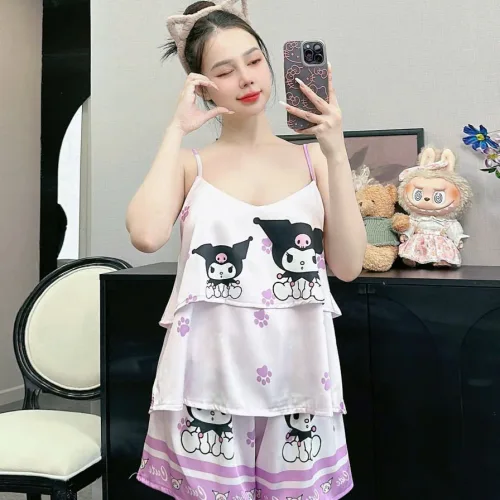 Đồ bộ quần đùi  latin áo hai dây in nhiều hoạ tiết