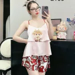 Đồ bộ quần đùi  latin áo hai dây in nhiều hoạ tiết