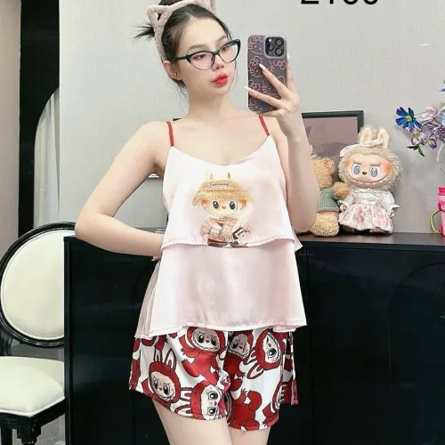Đồ bộ quần đùi  latin áo hai dây in nhiều hoạ tiết