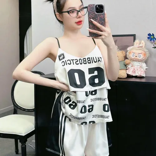 Đồ bộ quần đùi  latin áo hai dây in nhiều hoạ tiết