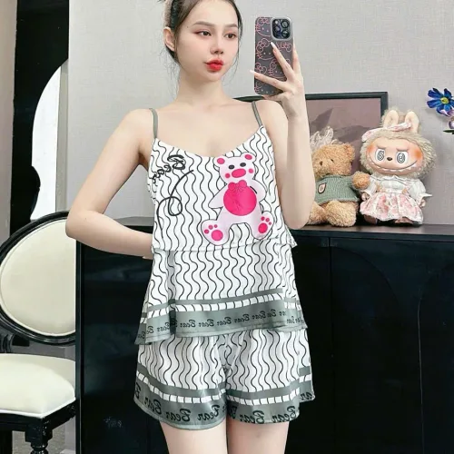 Đồ bộ quần đùi  latin áo hai dây in nhiều hoạ tiết