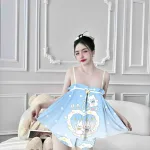 Đồ bộ quần đùi  latin áo hai dây  may nhún bèo