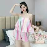 Đồ bộ quần đùi latin áo hai dây tầng siêu mát in hình