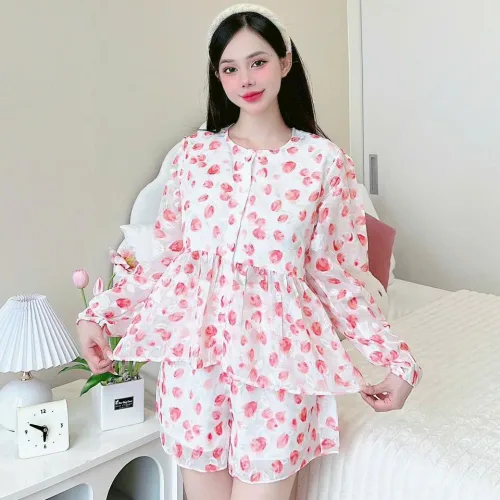 Đồ bộ quần đùi latin áo tay dài 2 lớp nhiều hoạ tiết