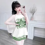Đồ bộ quần đùi latin áo yếm in nhiều hình khác nhau