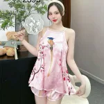 Đồ bộ quần đùi latin áo yếm in nhiều hoạ tiết đẹp