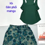 Đồ bộ quần đùi mango áo ba lỗ gân