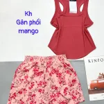Đồ bộ quần đùi mango áo ba lỗ gân
