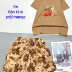 Đồ bộ quần đùi mango áo thun tay ngắn vải gân tăm