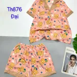 Đồ bộ quần đùi mango pijama có túi trước in nhiều hình