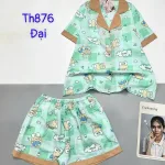 Đồ bộ quần đùi mango pijama có túi trước in nhiều hình