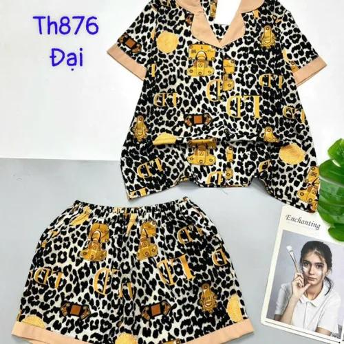 Đồ bộ quần đùi mango pijama có túi trước in nhiều hình