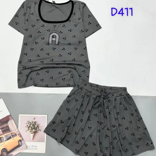 Đồ bộ quần đùi ống rộng áo ba thun cổ tròn