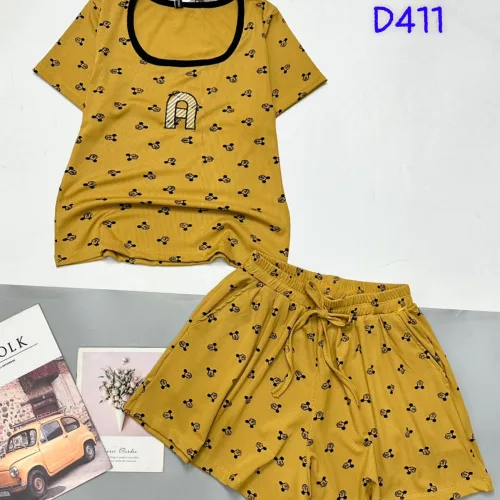 Đồ bộ quần đùi ống rộng áo ba thun cổ tròn