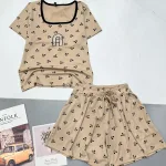 Đồ bộ quần đùi ống rộng áo ba thun cổ tròn