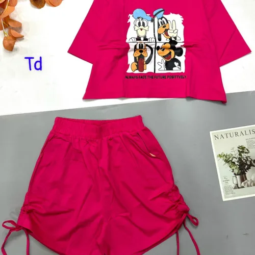 Đồ bộ quần đùi rút dây áo croptop cổ tròn in hình thú