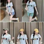 Đồ bộ quần đùi sọc  áo tay ngắn in hình con cá