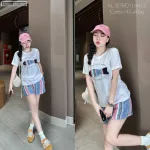Đồ bộ quần đùi sọc  áo tay ngắn in hình con cá