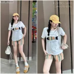 Đồ bộ quần đùi sọc  áo tay ngắn in hình con cá