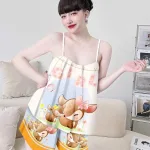Đồ bộ quần đùi viền ống latin áo hai  in hình dể thương