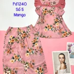 Đồ bộ quần lửng áo sát nách cổ gấp nhiều hoạ tiết có 4 size