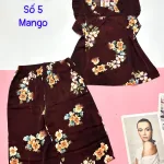 Đồ bộ quần lửng áo sát nách cổ gấp nhiều hoạ tiết có 4 size
