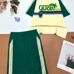 Đồ bộ quần lửng áo tay ngắn cổ tròn in hình cây dừa