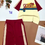 Đồ bộ quần lửng áo tay ngắn cổ tròn in hình cây dừa