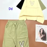 Đồ bộ quần lửng áo tay ngắn cổ tròn thuê chữ V