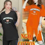 Đồ bộ quần lửng áo tay ngắn in chữ chú gấu nhỏ