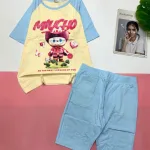 Đồ bộ quần lửng  áo tay ngắn in chữ miucho