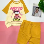 Đồ bộ quần lửng  áo tay ngắn in chữ miucho
