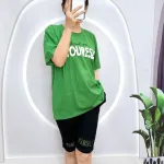 Đồ bộ quần lửng  áo tay ngắn in chữ trên áo và ống quần